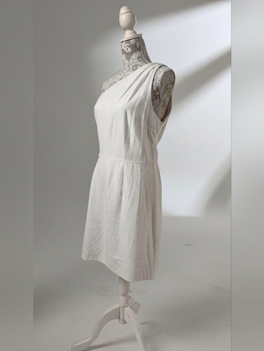 A New Day Linen Blend One Shoulder Summer Dress Size L